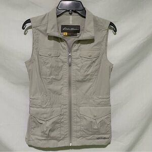 Eddie Bauer Women’s Light Tan Travex Vest Size XS